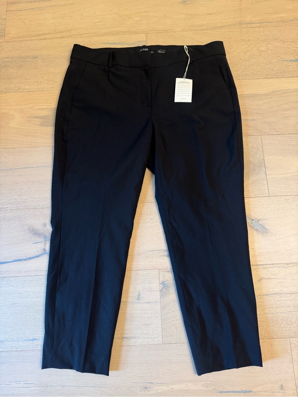 J. Crew Black Stretch Wool Cameron Pants NWT, never worn